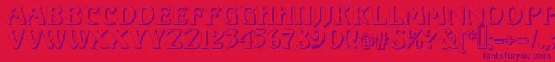 VoluteShadow Font – Purple Fonts on Red Background