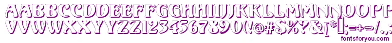 VoluteShadow Font – Purple Fonts on White Background