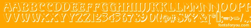 VoluteShadow Font – White Fonts on Orange Background