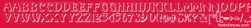 VoluteShadow Font – White Fonts on Red Background