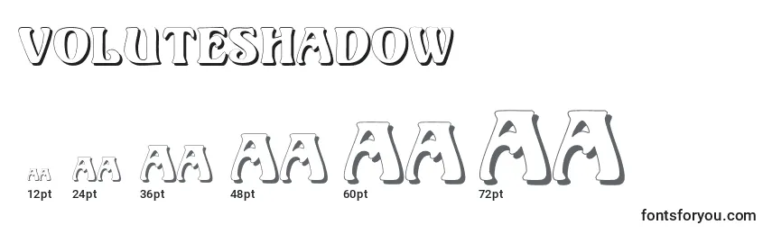 Größen der Schriftart VoluteShadow