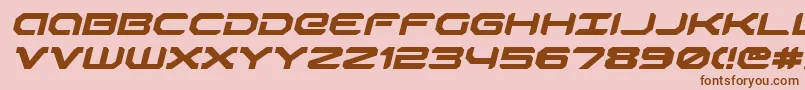 RobotaurExpandedItalic Font – Brown Fonts on Pink Background