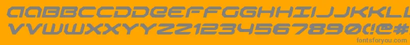 RobotaurExpandedItalic Font – Gray Fonts on Orange Background