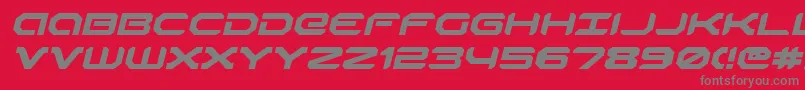 RobotaurExpandedItalic Font – Gray Fonts on Red Background