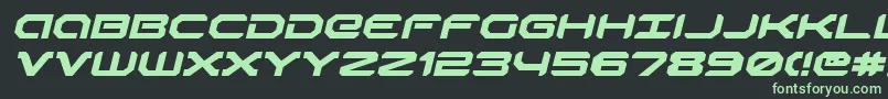 RobotaurExpandedItalic Font – Green Fonts on Black Background