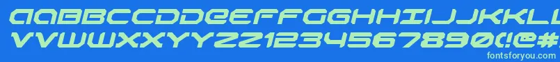 RobotaurExpandedItalic Font – Green Fonts on Blue Background