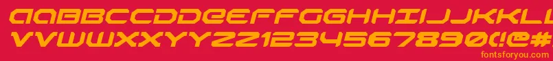 RobotaurExpandedItalic Font – Orange Fonts on Red Background