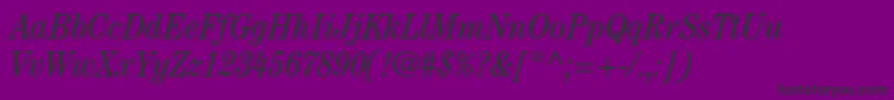 Czcionka CenturystdBookcondensedit – czarne czcionki na fioletowym tle