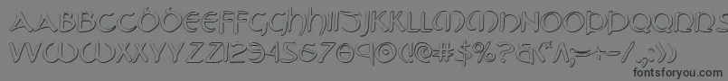 TristramShadow-Schriftart – Schwarze Schriften auf grauem Hintergrund