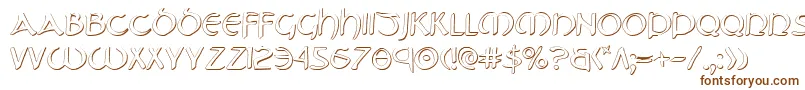 TristramShadow-Schriftart – Braune Schriften auf weißem Hintergrund