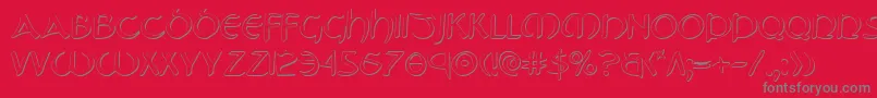 TristramShadow Font – Gray Fonts on Red Background