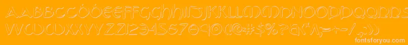 TristramShadow Font – Pink Fonts on Orange Background