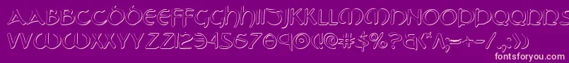 TristramShadow Font – Pink Fonts on Purple Background