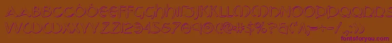 TristramShadow Font – Purple Fonts on Brown Background