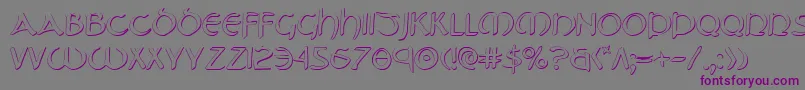 TristramShadow-Schriftart – Violette Schriften auf grauem Hintergrund