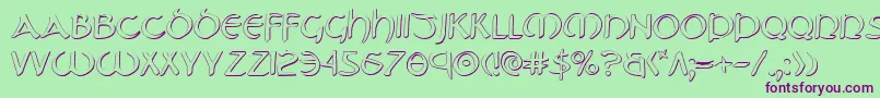 TristramShadow Font – Purple Fonts on Green Background