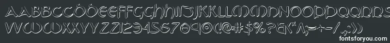 TristramShadow-Schriftart – Weiße Schriften auf schwarzem Hintergrund