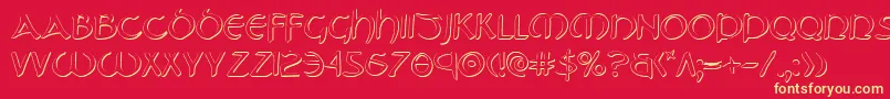 TristramShadow Font – Yellow Fonts on Red Background