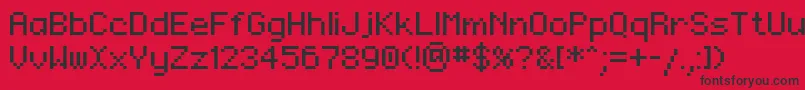 Regupix Font – Black Fonts on Red Background