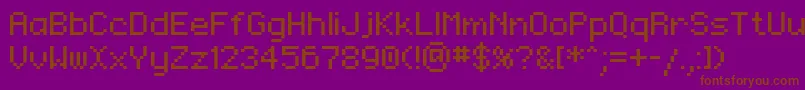フォントRegupix – 紫色の背景に茶色のフォント