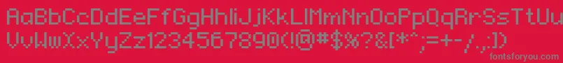 Regupix Font – Gray Fonts on Red Background