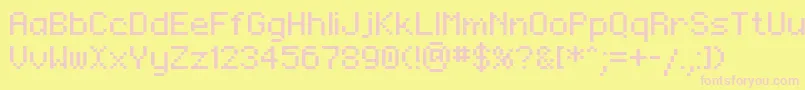 Regupix Font – Pink Fonts on Yellow Background