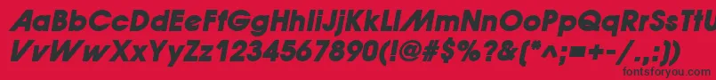 ForwardadExtraBoldOblique Font – Black Fonts on Red Background