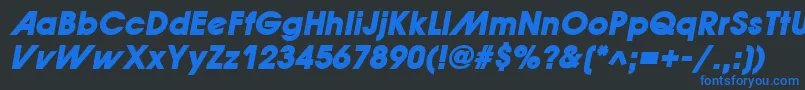 ForwardadExtraBoldOblique Font – Blue Fonts on Black Background