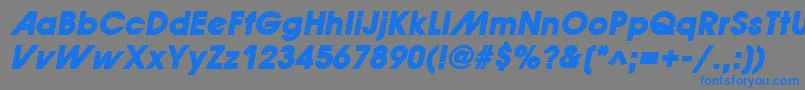 ForwardadExtraBoldOblique Font – Blue Fonts on Gray Background