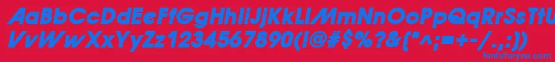 ForwardadExtraBoldOblique Font – Blue Fonts on Red Background