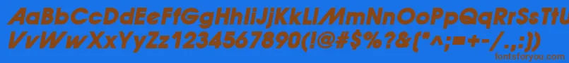 ForwardadExtraBoldOblique Font – Brown Fonts on Blue Background