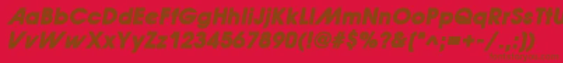 ForwardadExtraBoldOblique Font – Brown Fonts on Red Background