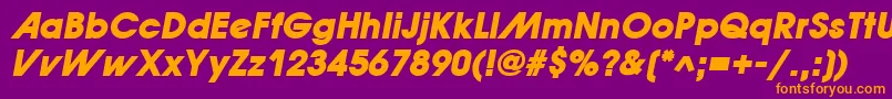 ForwardadExtraBoldOblique Font – Orange Fonts on Purple Background