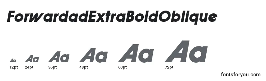 ForwardadExtraBoldOblique Font Sizes