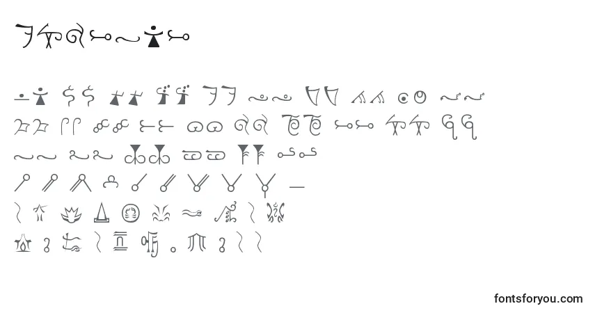 A fonte Espruar – alfabeto, números, caracteres especiais