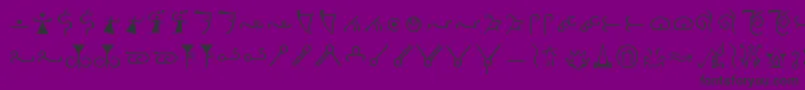 Espruar-fontti – mustat fontit violetilla taustalla