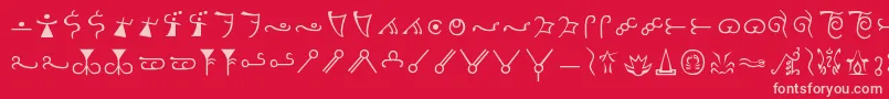 Espruar Font – Pink Fonts on Red Background