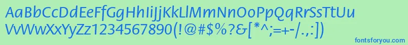 Florattt Font – Blue Fonts on Green Background
