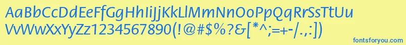 Florattt Font – Blue Fonts on Yellow Background