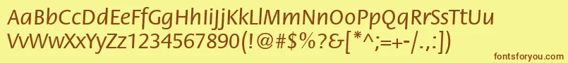Florattt Font – Brown Fonts on Yellow Background