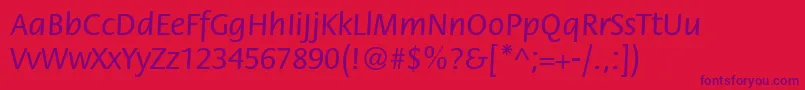 Florattt Font – Purple Fonts on Red Background
