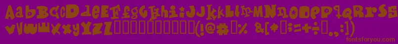 Mixedup Font – Brown Fonts on Purple Background