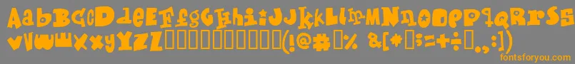 Mixedup Font – Orange Fonts on Gray Background