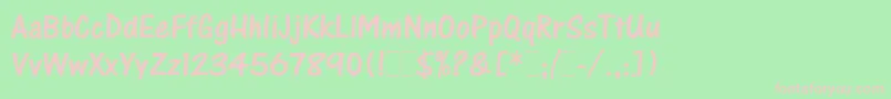 OneStrokeScriptLetPlain Font – Pink Fonts on Green Background