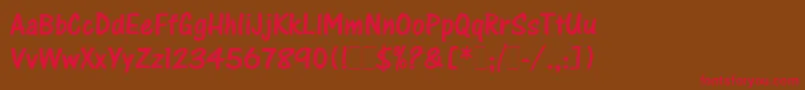 OneStrokeScriptLetPlain Font – Red Fonts on Brown Background