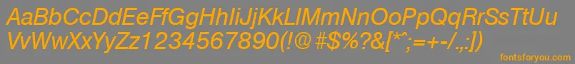 OlympiaMediumita Font – Orange Fonts on Gray Background