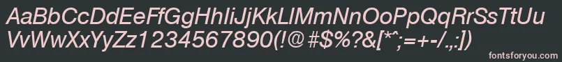 OlympiaMediumita Font – Pink Fonts on Black Background