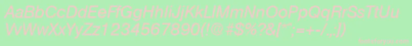 OlympiaMediumita Font – Pink Fonts on Green Background