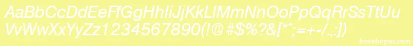 OlympiaMediumita Font – White Fonts on Yellow Background