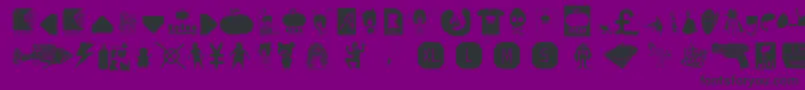 AiKelsoDIsDingbat Font – Black Fonts on Purple Background